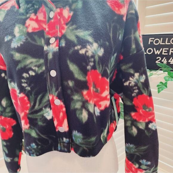 ABOUND FLORAL SOFT SNAP DOWN JACKET SIZE SMALL - Picture 3 of 8